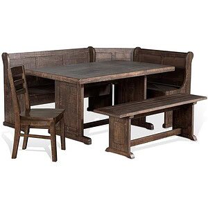 Pemberly Row Farmhouse Kitchen Dining Nook Set