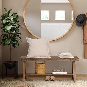 Wnutrees 43" Farmhouse Wood Bench