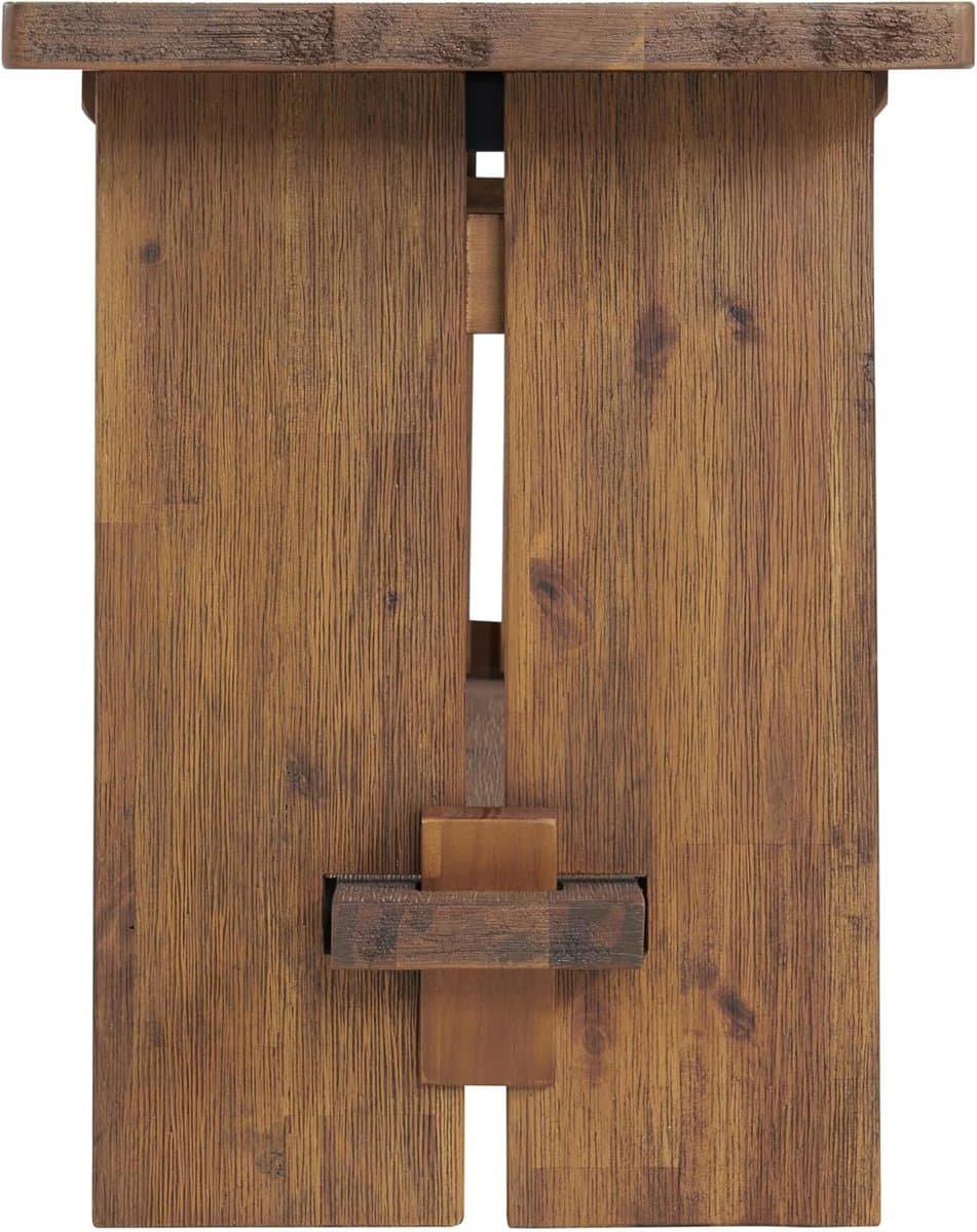 Bethel 40-Inch Rustic Acacia Wood Bench - Image 3