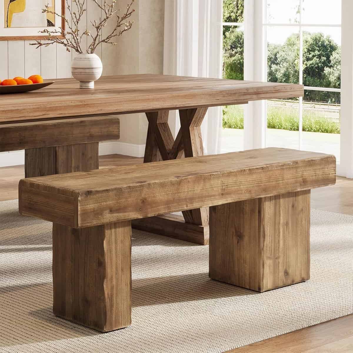70.9-Inch Solid Wood Console Table for Entryway, Farmhouse Long Sofa Table with Shelves for Living Room, Hallway, Foyer
