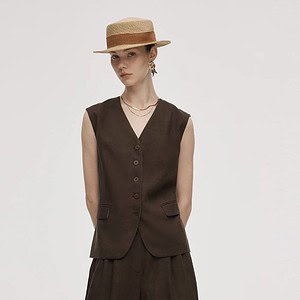 100% Linen Women Straight Leg Pants