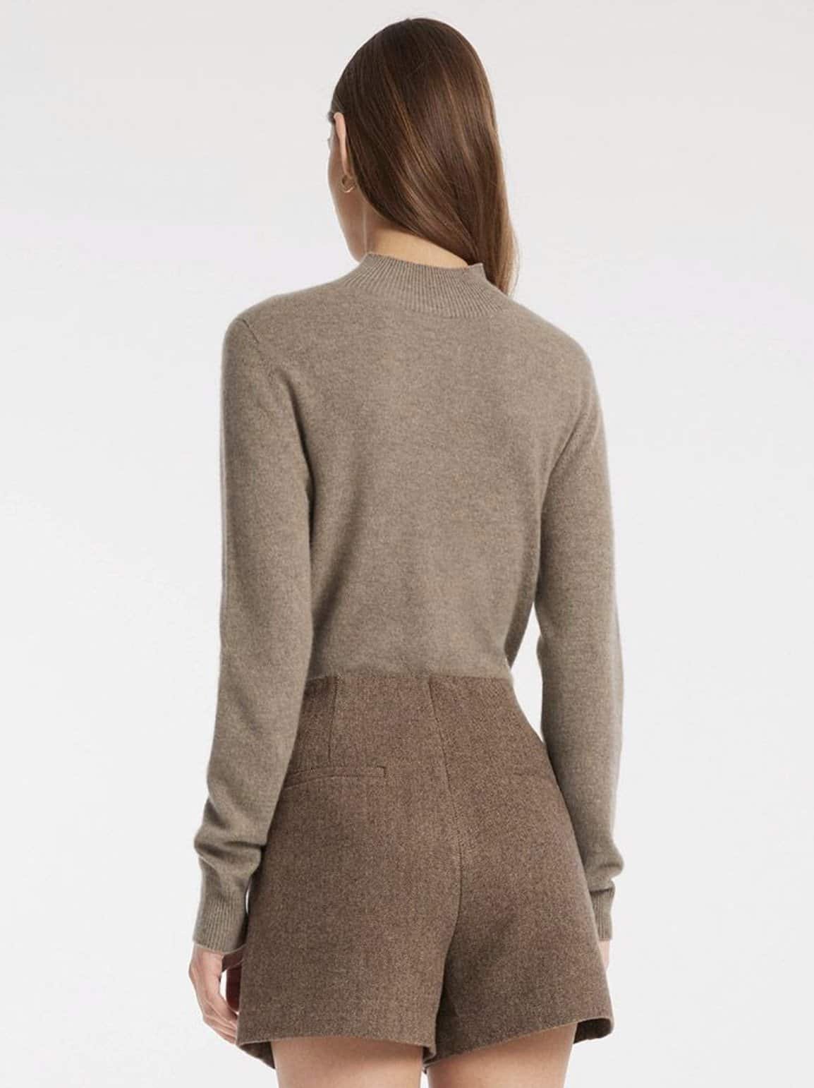 Cashmere Mock Neck Women Sweater - Image 2