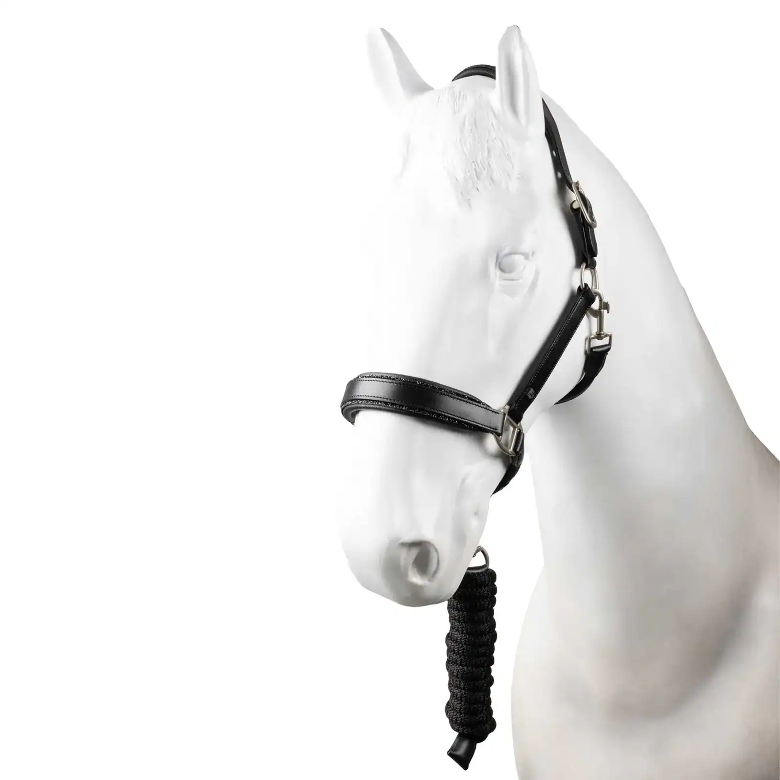 Horze Dynasty Crystal Leather Halter and Lead Set