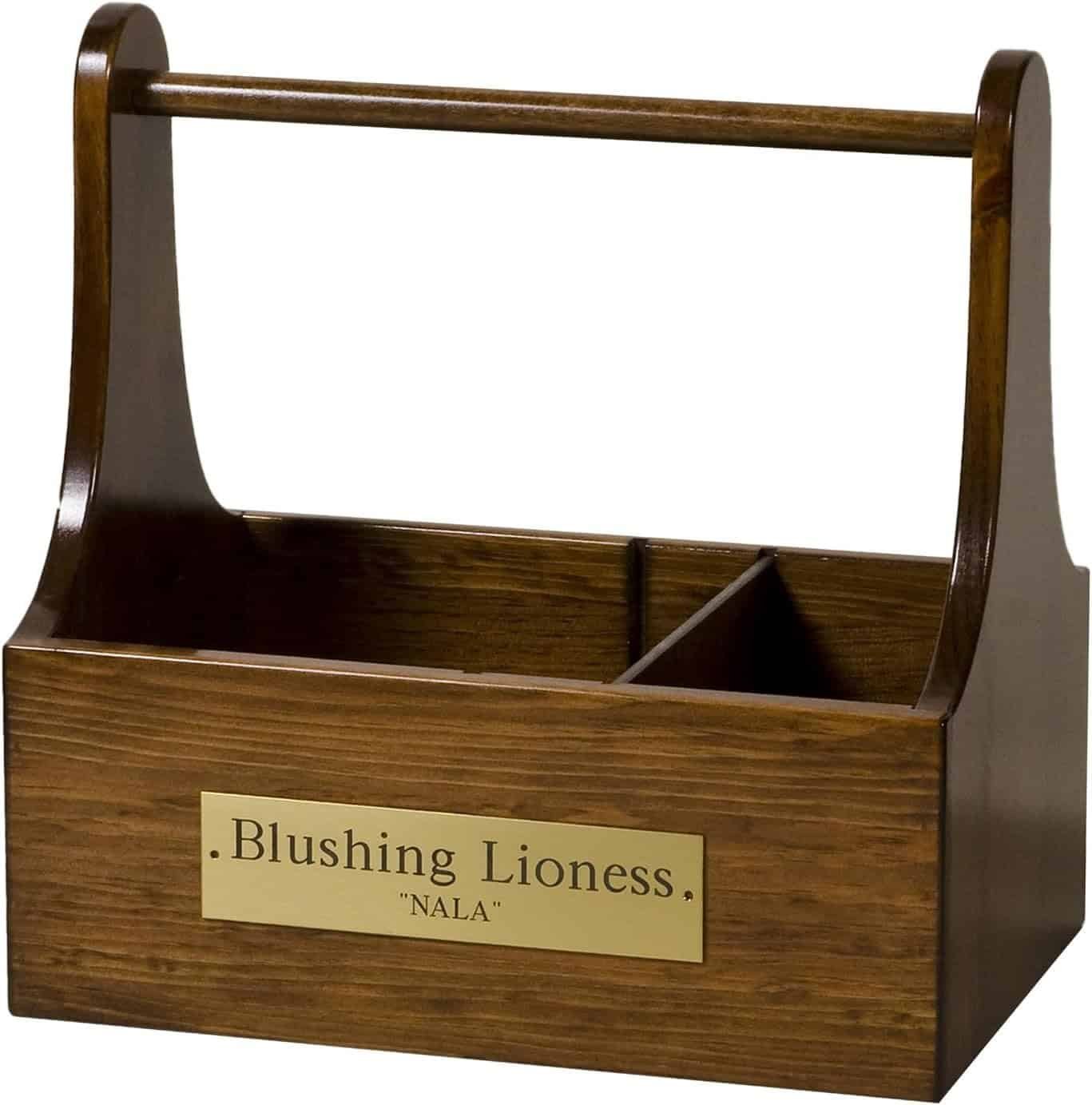 Wood Grooming Tote with Customized Brass Plate $165