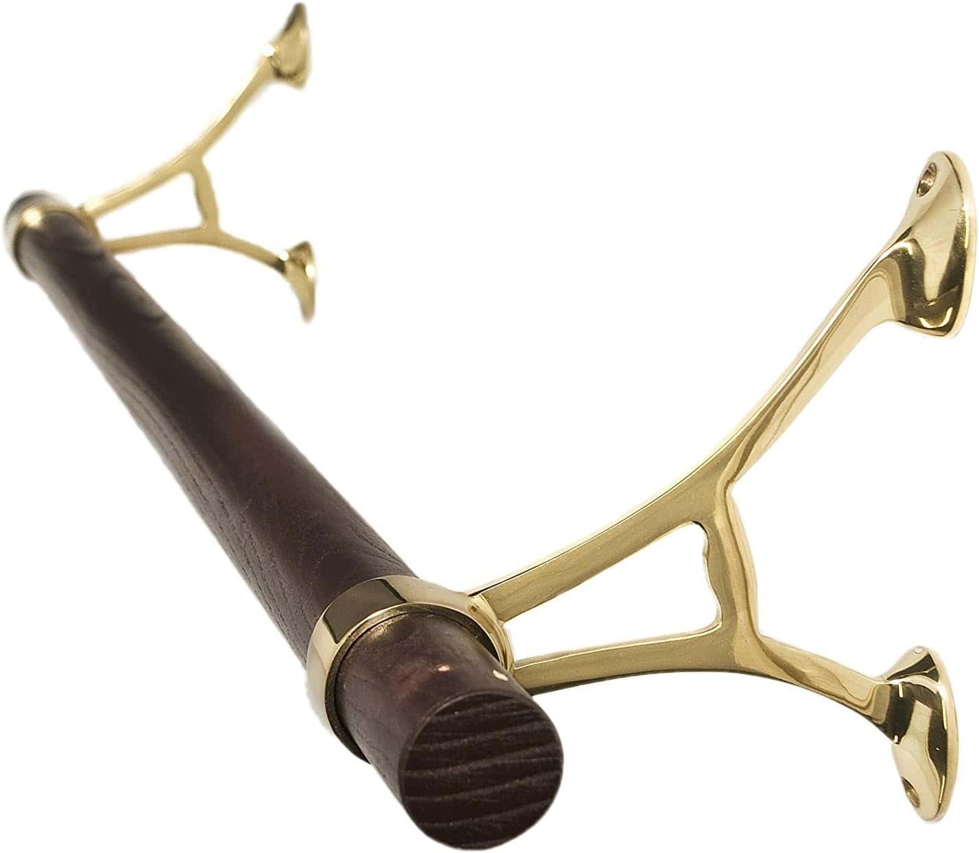 Brass and Wood Blanket Bar