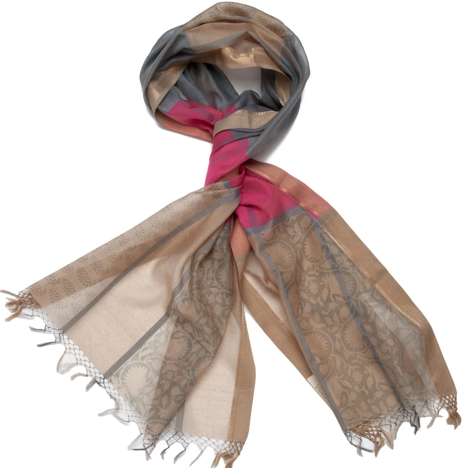 silk scarves & cotton silk scarves handmade in india