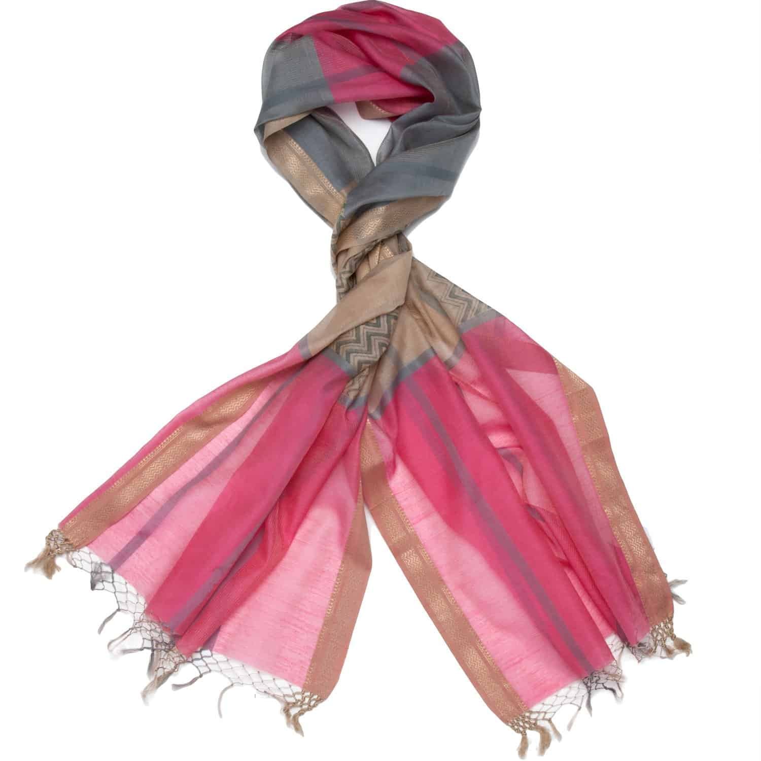 silk scarves & cotton silk scarves handmade in india