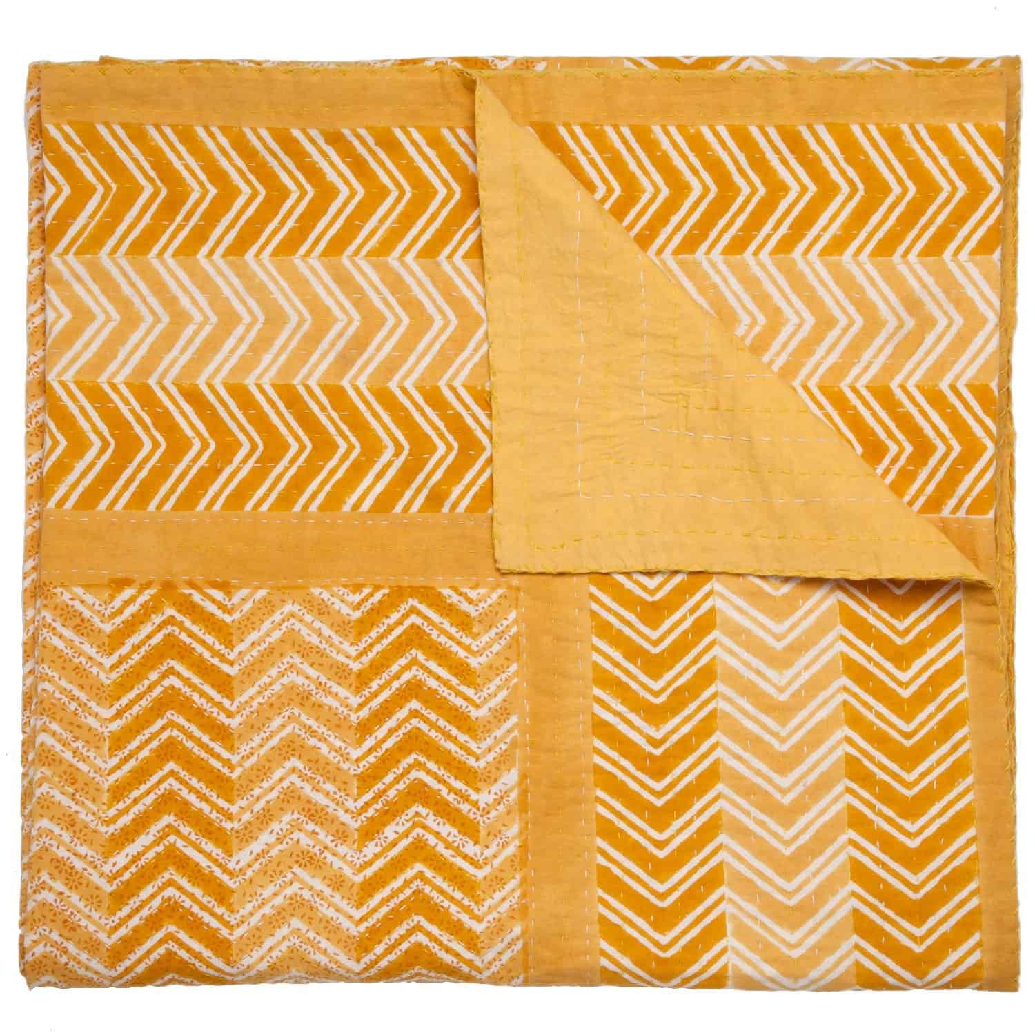 hand blocked and hand stitched patchwork quilts & kantha quilts by magnolia living