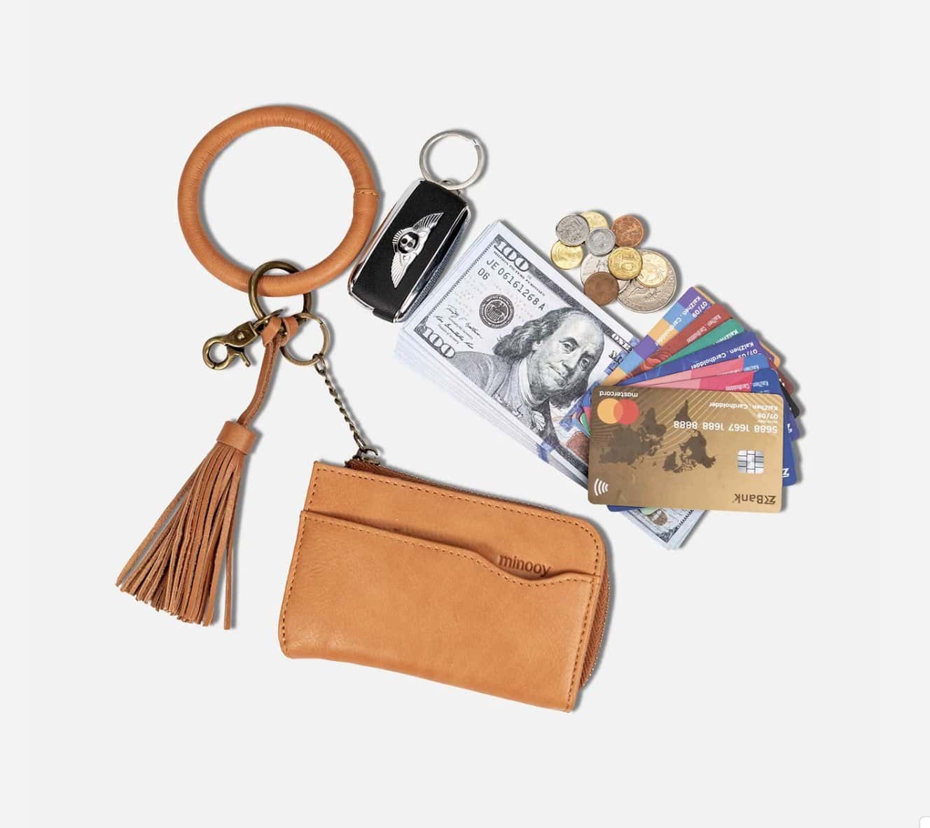 rfid blocking full grain leather mini wallet