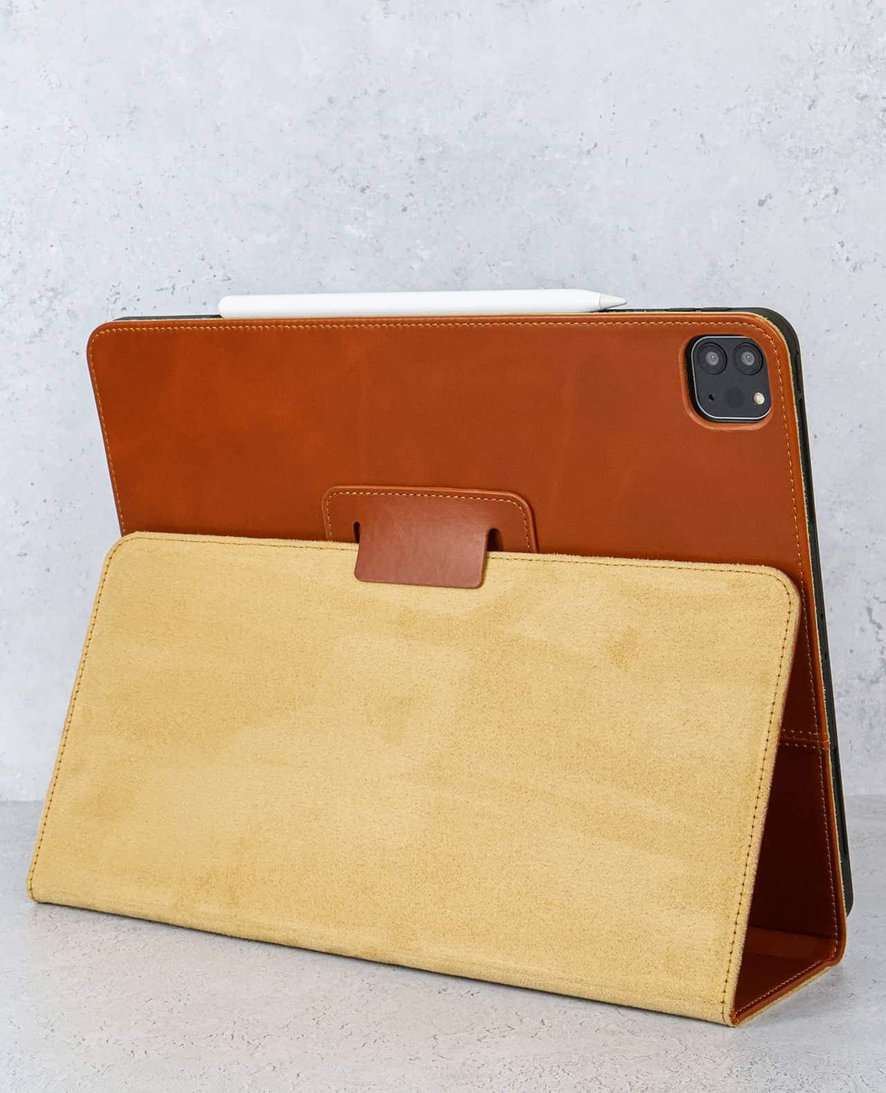 cowhide leather & microfelt ipad cases